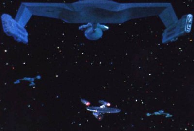 USS Enterprise und romulanische Schiffe
