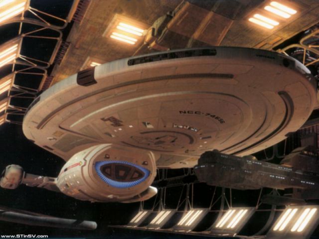 Voyager im Dock